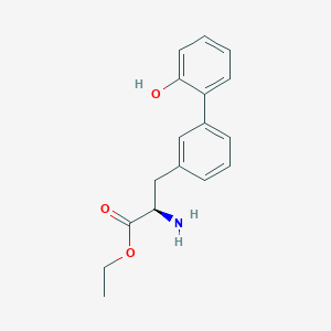 molecular formula C17H19NO3 B8150404 (R)-ethyl 2-amino-3-(2'-hydroxy-[1,1'-biphenyl]-3-yl)propanoate 