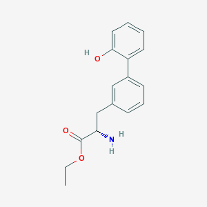 molecular formula C17H19NO3 B8150409 (S)-ethyl 2-amino-3-(2'-hydroxy-[1,1'-biphenyl]-3-yl)propanoate 