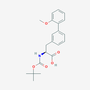 molecular formula C21H25NO5 B8150416 (S)-2-((tert-butoxycarbonyl)amino)-3-(2'-methoxy-[1,1'-biphenyl]-3-yl)propanoic acid 