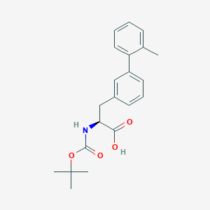 molecular formula C21H25NO4 B8150421 (S)-2-((tert-butoxycarbonyl)amino)-3-(2'-methyl-[1,1'-biphenyl]-3-yl)propanoic acid 
