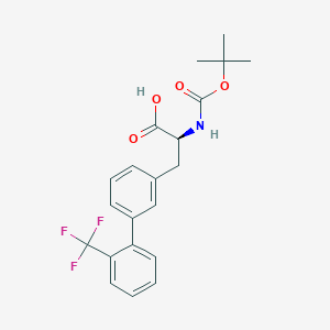 molecular formula C21H22F3NO4 B8150423 (S)-2-((tert-butoxycarbonyl)amino)-3-(2'-(trifluoromethyl)-[1,1'-biphenyl]-3-yl)propanoic acid 