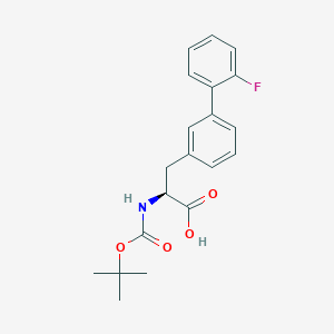 molecular formula C20H22FNO4 B8150429 (S)-2-((tert-butoxycarbonyl)amino)-3-(2'-fluoro-[1,1'-biphenyl]-3-yl)propanoic acid 