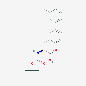 molecular formula C21H25NO4 B8150434 (S)-2-((tert-butoxycarbonyl)amino)-3-(3'-methyl-[1,1'-biphenyl]-3-yl)propanoic acid 