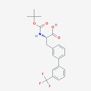 molecular formula C21H22F3NO4 B8150439 (S)-2-((tert-butoxycarbonyl)amino)-3-(3'-(trifluoromethyl)-[1,1'-biphenyl]-3-yl)propanoic acid 