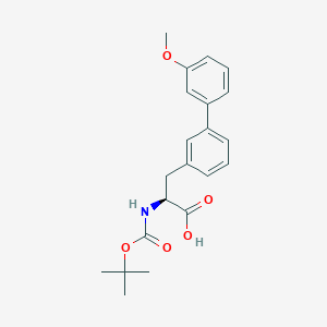 molecular formula C21H25NO5 B8150447 (S)-2-((tert-butoxycarbonyl)amino)-3-(3'-methoxy-[1,1'-biphenyl]-3-yl)propanoic acid 
