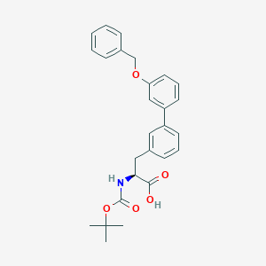 molecular formula C27H29NO5 B8150454 (S)-3-(3'-(benzyloxy)-[1,1'-biphenyl]-3-yl)-2-((tert-butoxycarbonyl)amino)propanoic acid 