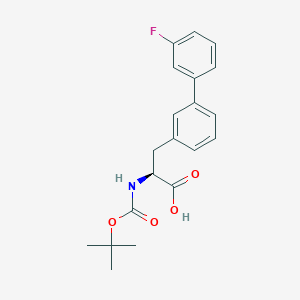 molecular formula C20H22FNO4 B8150459 (S)-2-((tert-butoxycarbonyl)amino)-3-(3'-fluoro-[1,1'-biphenyl]-3-yl)propanoic acid 