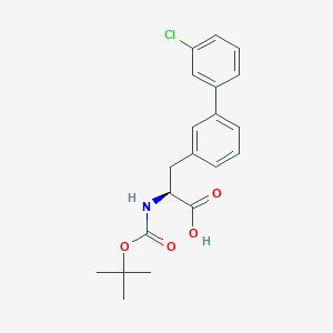 molecular formula C20H22ClNO4 B8150464 (S)-2-((tert-butoxycarbonyl)amino)-3-(3'-chloro-[1,1'-biphenyl]-3-yl)propanoic acid 