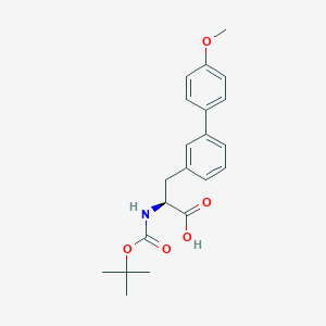 molecular formula C21H25NO5 B8150491 (S)-2-((tert-butoxycarbonyl)amino)-3-(4'-methoxy-[1,1'-biphenyl]-3-yl)propanoic acid 