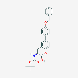 molecular formula C27H29NO5 B8150500 (S)-3-(4'-(benzyloxy)-[1,1'-biphenyl]-3-yl)-2-((tert-butoxycarbonyl)amino)propanoic acid 