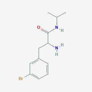 molecular formula C12H17BrN2O B8150655 2-Amino-3-(3-bromophenyl)-N-isopropylpropanamide 