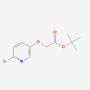 molecular formula C11H14BrNO3 B8150669 Tert-butyl 2-[(6-bromopyridin-3-yl)oxy]acetate 
