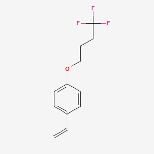 molecular formula C12H13F3O B8150702 1-(4,4,4-Trifluorobutoxy)-4-vinylbenzene 