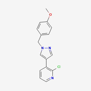 molecular formula C16H14ClN3O B8150708 2-Chloro-3-(1-(4-methoxybenzyl)-1H-pyrazol-4-yl)pyridine 
