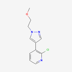 molecular formula C11H12ClN3O B8150725 2-Chloro-3-(1-(2-methoxyethyl)-1H-pyrazol-4-yl)pyridine 