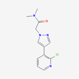 molecular formula C12H13ClN4O B8150744 2-(4-(2-Chloropyridin-3-yl)-1H-pyrazol-1-yl)-N,N-dimethylacetamide 