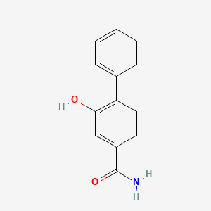 molecular formula C13H11NO2 B8150760 2-羟基-[1,1'-联苯]-4-甲酰胺 