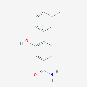 molecular formula C14H13NO2 B8150768 2-Hydroxy-3'-methyl-[1,1'-biphenyl]-4-carboxamide 