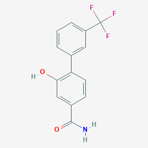 molecular formula C14H10F3NO2 B8150770 2-Hydroxy-3'-(trifluoromethyl)-[1,1'-biphenyl]-4-carboxamide 