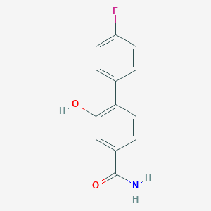 molecular formula C13H10FNO2 B8150789 4'-Fluoro-2-hydroxy-[1,1'-biphenyl]-4-carboxamide 