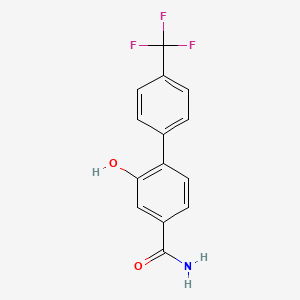 molecular formula C14H10F3NO2 B8150800 2-Hydroxy-4'-(trifluoromethyl)-[1,1'-biphenyl]-4-carboxamide 