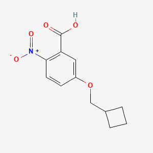 molecular formula C12H13NO5 B8150802 5-(Cyclobutylmethoxy)-2-nitrobenzoic acid 