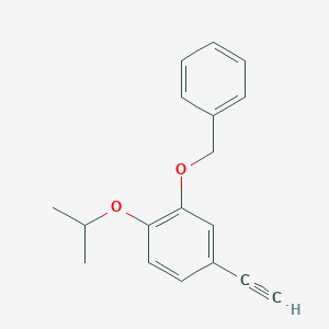 molecular formula C18H18O2 B8150806 2-(Benzyloxy)-4-ethynyl-1-isopropoxybenzene 