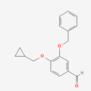 3-(Benzyloxy)-4-(cyclopropylmethoxy)benzaldehyde