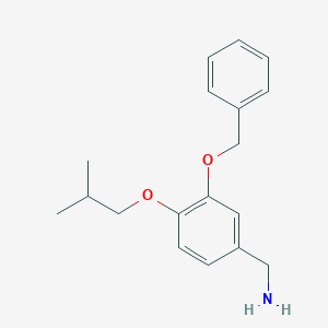 molecular formula C18H23NO2 B8150837 (3-(Benzyloxy)-4-isobutoxyphenyl)methanamine 