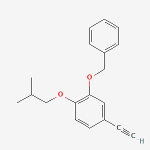 molecular formula C19H20O2 B8150848 2-(Benzyloxy)-4-ethynyl-1-isobutoxybenzene 