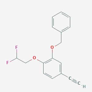 molecular formula C17H14F2O2 B8150865 2-(Benzyloxy)-1-(2,2-difluoroethoxy)-4-ethynylbenzene 