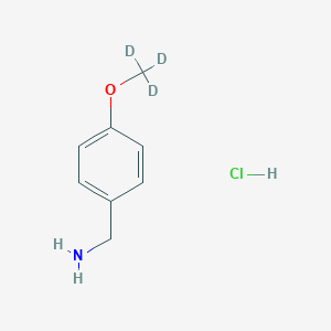 molecular formula C8H12ClNO B8150894 4-(Methoxy-d3)benzylamine hydrochloride 