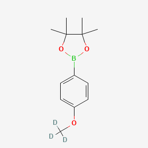 molecular formula C13H19BO3 B8150901 2-(4-(Methoxy-D3)phenyl)-4,4,5,5-tetramethyl-1,3,2-dioxaborolane 