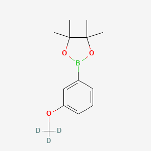 molecular formula C13H19BO3 B8150907 2-(3-(Methoxy-D3)phenyl)-4,4,5,5-tetramethyl-1,3,2-dioxaborolane 