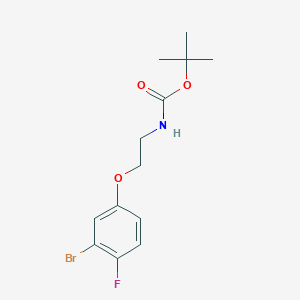 molecular formula C13H17BrFNO3 B8150940 tert-Butyl (2-(3-bromo-4-fluorophenoxy)ethyl)carbamate 
