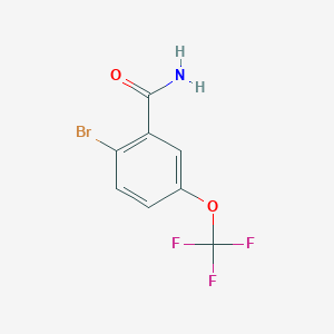 molecular formula C8H5BrF3NO2 B8150969 2-Bromo-5-(trifluoromethoxy)benzamide 