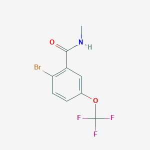 molecular formula C9H7BrF3NO2 B8150974 2-Bromo-N-methyl-5-(trifluoromethoxy)benzamide 