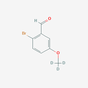 molecular formula C8H7BrO2 B8150975 2-Bromo-5-methoxy-d3-benzaldehyde 