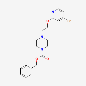 molecular formula C19H22BrN3O3 B8150989 Benzyl 4-[2-[(4-bromopyridin-2-yl)oxy]ethyl]piperazine-1-carboxylate 