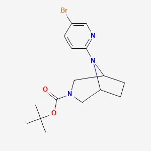 molecular formula C16H22BrN3O2 B8150994 tert-Butyl 8-(5-bromopyridin-2-yl)-3,8-diazabicyclo[3.2.1]octane-3-carboxylate 