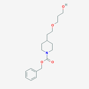 molecular formula C18H27NO4 B8151058 Benzyl 4-(2-(3-hydroxypropoxy)ethyl)piperidine-1-carboxylate 