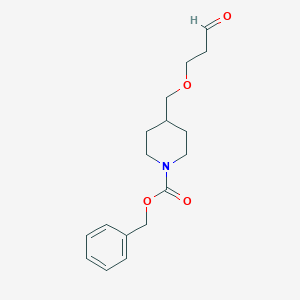 molecular formula C17H23NO4 B8151068 Benzyl 4-((3-oxopropoxy)methyl)piperidine-1-carboxylate 