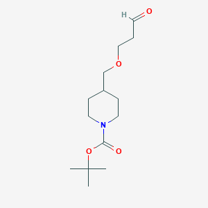 molecular formula C14H25NO4 B8151074 tert-Butyl 4-((3-oxopropoxy)methyl)piperidine-1-carboxylate 