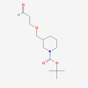 molecular formula C14H25NO4 B8151078 tert-Butyl 3-((3-oxopropoxy)methyl)piperidine-1-carboxylate 