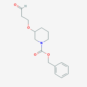molecular formula C16H21NO4 B8151096 Benzyl 3-(3-oxopropoxy)piperidine-1-carboxylate 