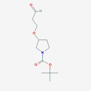 molecular formula C12H21NO4 B8151104 tert-Butyl 3-(3-oxopropoxy)pyrrolidine-1-carboxylate 