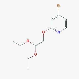 molecular formula C11H16BrNO3 B8151134 4-Bromo-2-(2,2-diethoxyethoxy)pyridine 