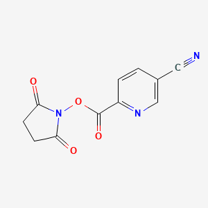 molecular formula C11H7N3O4 B8151208 5-Cyano-pyridine-2-carboxylic acid 2,5-dioxo-pyrrolidin-1-yl ester 
