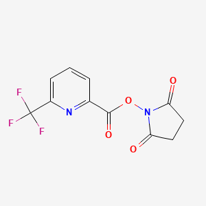 molecular formula C11H7F3N2O4 B8151262 6-Trifluoromethyl-pyridine-2-carboxylic acid 2,5-dioxo-pyrrolidin-1-yl ester 
