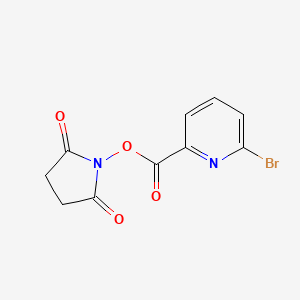 molecular formula C10H7BrN2O4 B8151279 6-Bromo-pyridine-2-carboxylic acid 2,5-dioxo-pyrrolidin-1-yl ester 